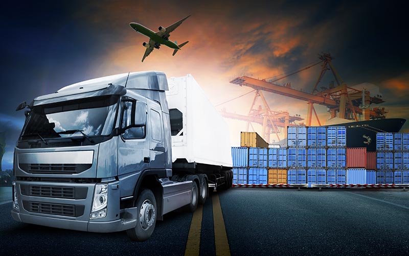 Container Truck ,ship In Port