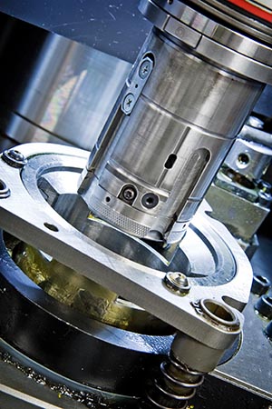 detail of automated industrial CNC punching machine