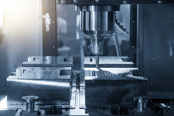 The Cnc Milling Machine Cutting The Mould Part